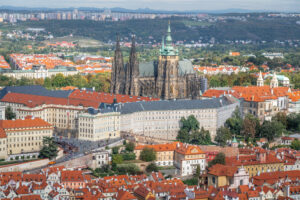 Aerial view of Prague Castle and St Vitus Cathedral - Prague, Czech Republic