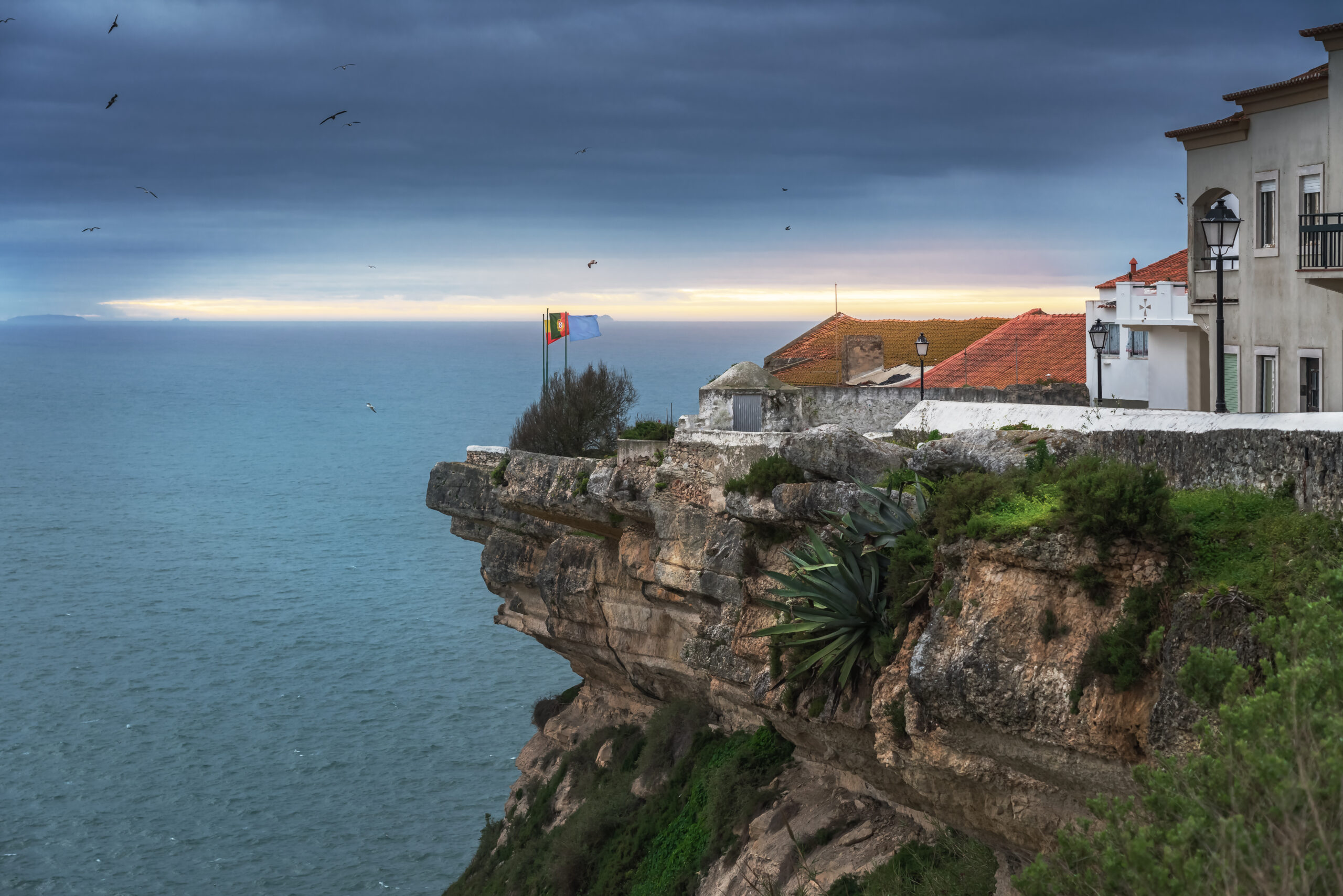 Sunset in Miradouro do Suberco Viewpoint - Nazare, Portugal