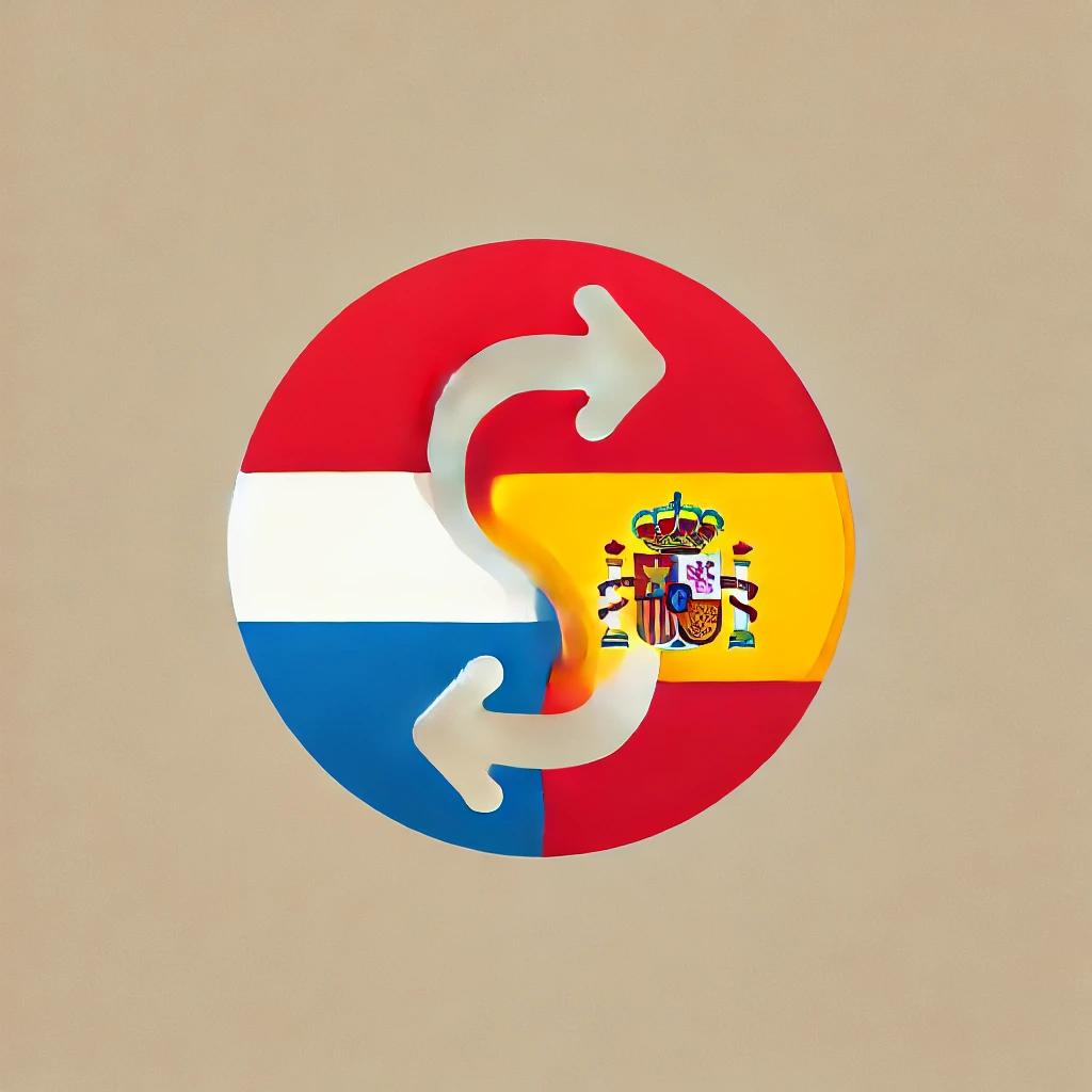 Image showing circled flags of France and Spain – representing international connection between the two countries