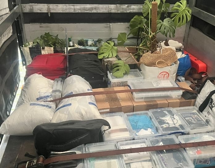 Packed van ready for house removal – fully loaded vehicle prepared for residential move