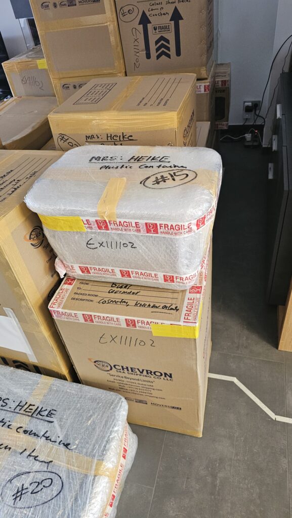 securely packed items