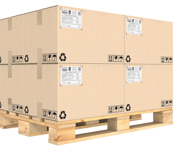 Storage with wooden pallet – organized and elevated storage solution for safe handling and transport